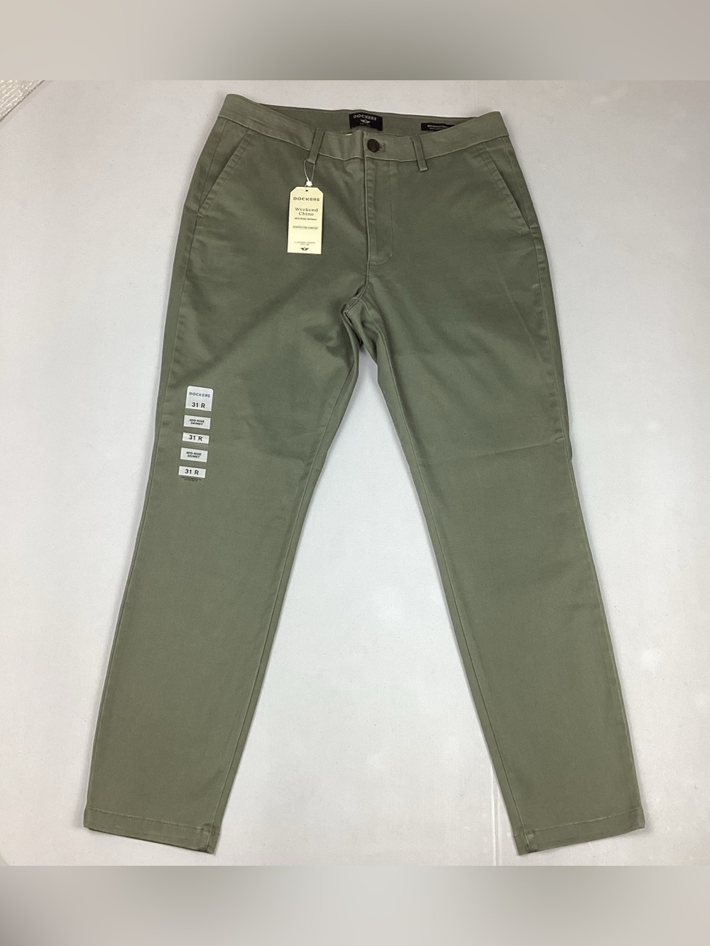 Dockers Women’s Weekend Chino Mid-Rise Skinny Stretch Pants Size 31 New With Tag